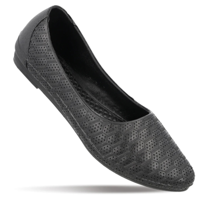 Walkaroo Go Womens Melange Belly Shoes - Black