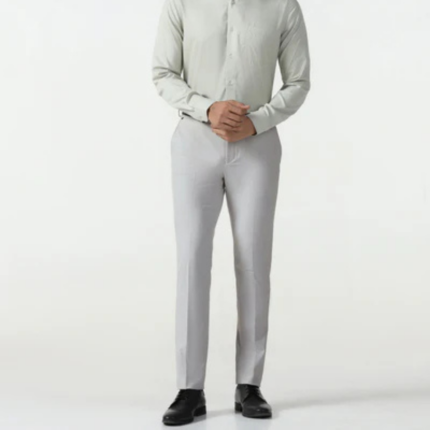 Light Grey Textured Trouser - Chivas