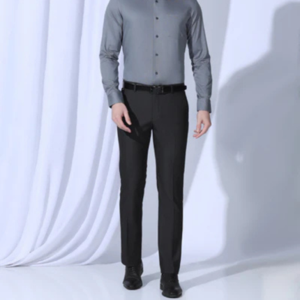 Slim Comfort B-95 Formal Black Textured Trouser - Coach