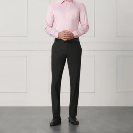 Must Haves Slim Fit B-91 Formal Charcoal Solid Trouser - Travis