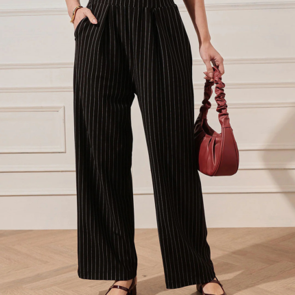 Stripe Trousers - Black