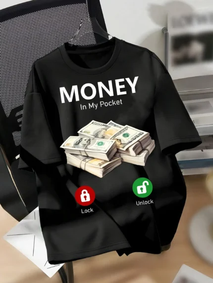 Nitti Men Cotton Oversized Fit Printed T-Shirt ( Black )