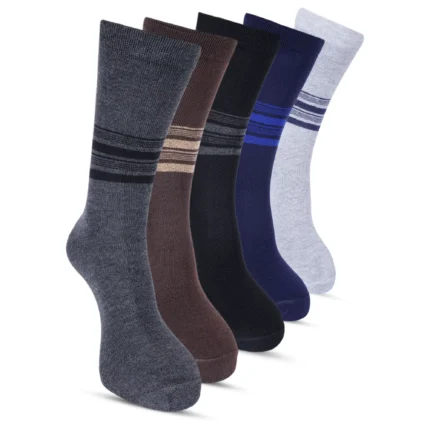 TF Pack of 5 Men's Cotton Blend Full Length Socks ( Multicolor )
