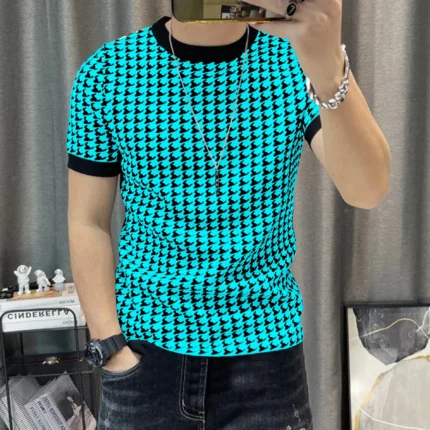 happy khajana Pack of 1 Polyester Regular Fit Men's T-Shirt ( Aqua Blue )